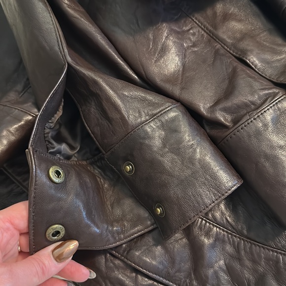 Black Rivet brown leather jacket M - Picture 15 of 15